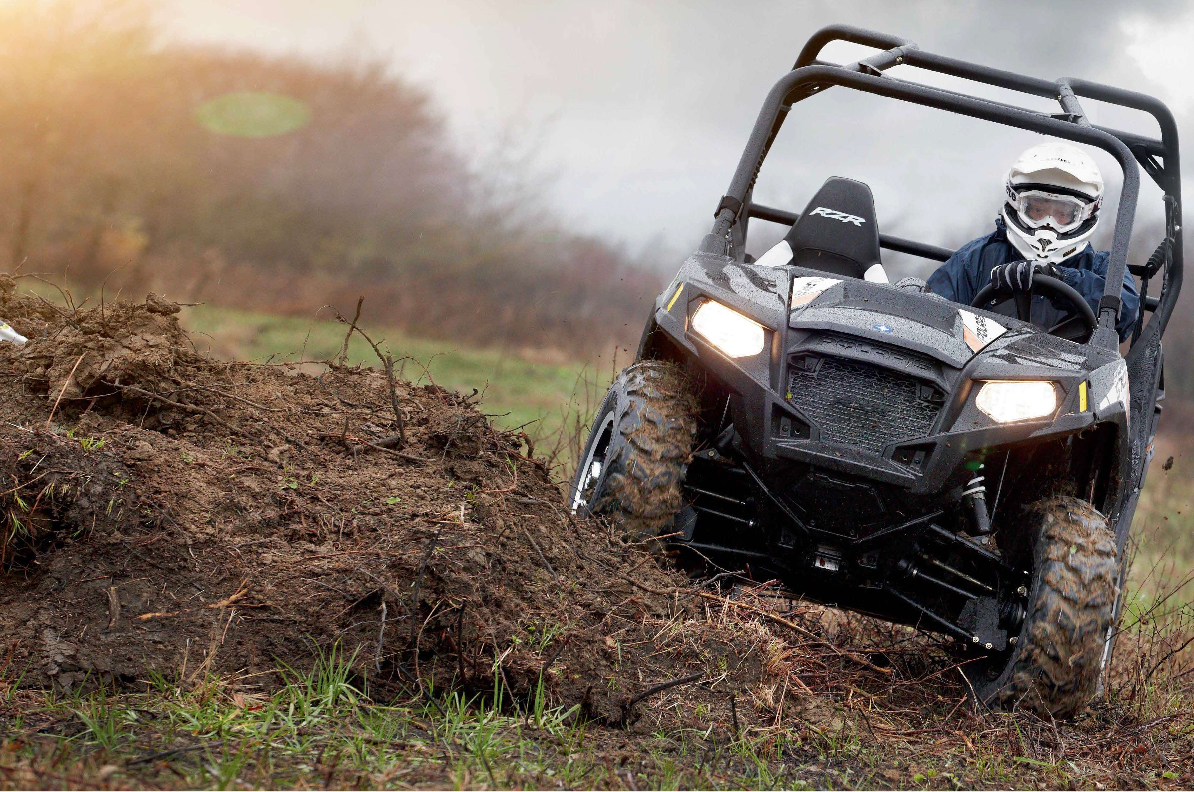 thumbnail interactive-video image 1 of Dark Skull Shock Covers For Polaris Ranger RZR 570, RZR 800, RZR 800 S - Set Of 4 1 of 6